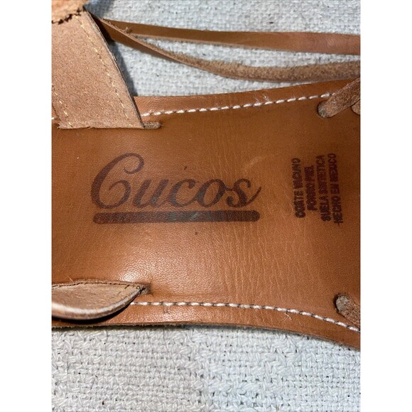Cucos Women’s Casual Sandals Size 5 U.S. 7 M Brown Leather Ankle Straps Comfort - Picture 2 of 12